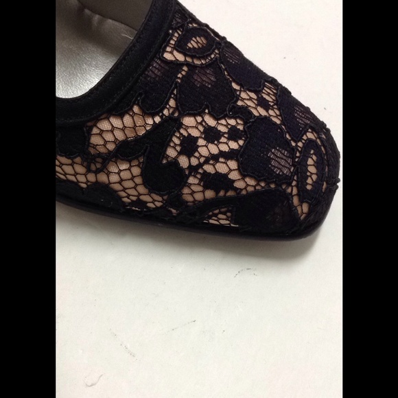 KENNETH COLE Vintage Lace Square Toe Chunky Pumps EUC - Picture 4 of 4